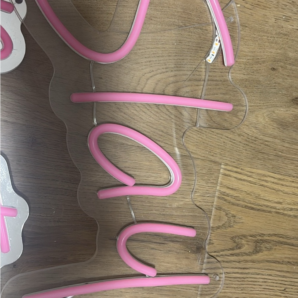 Pink Kids Neon Sign Wall Decor “SLAY” see photo for small details & the crack.